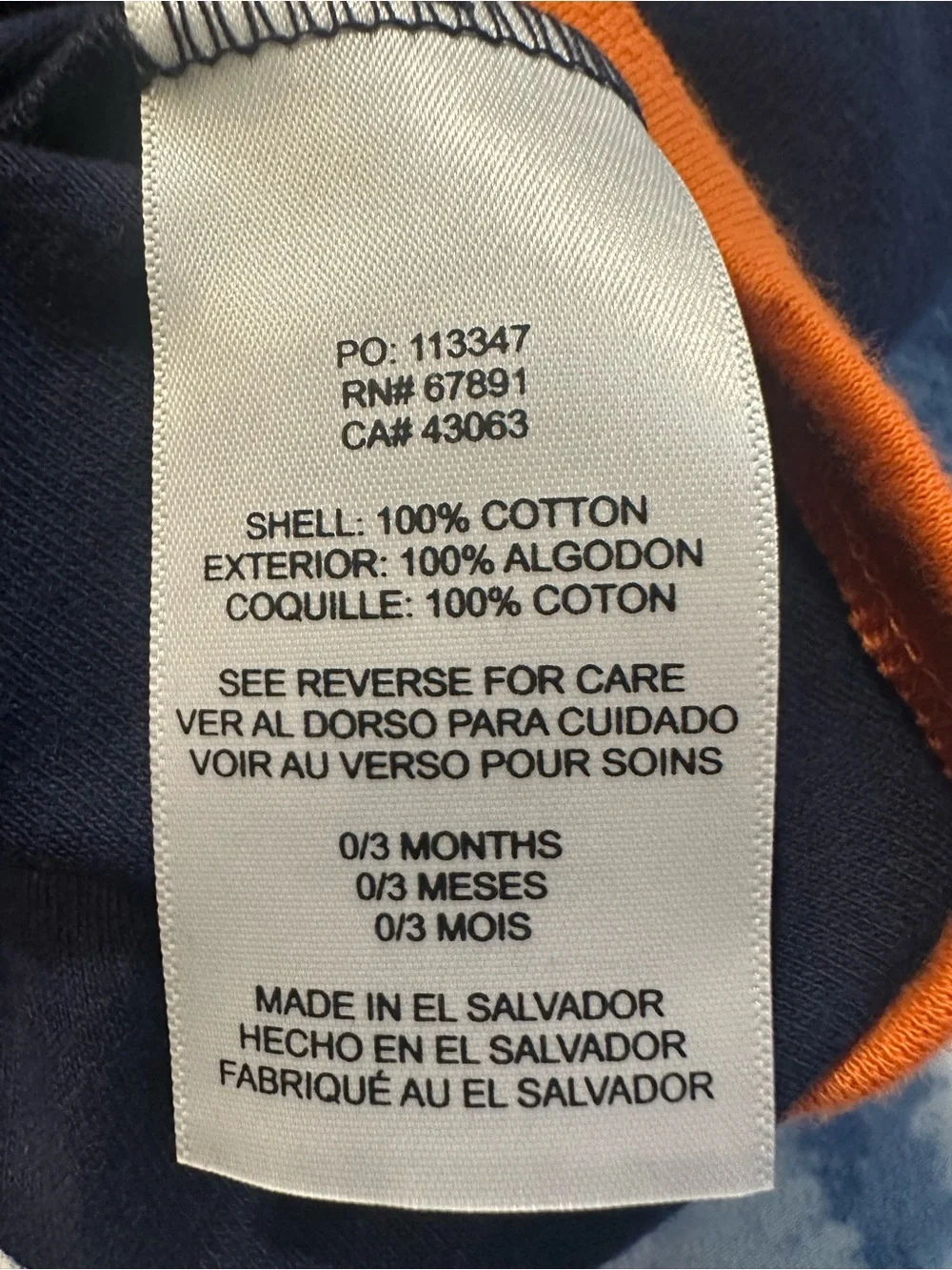 Denver Broncos Size 0/3 Months One Piece